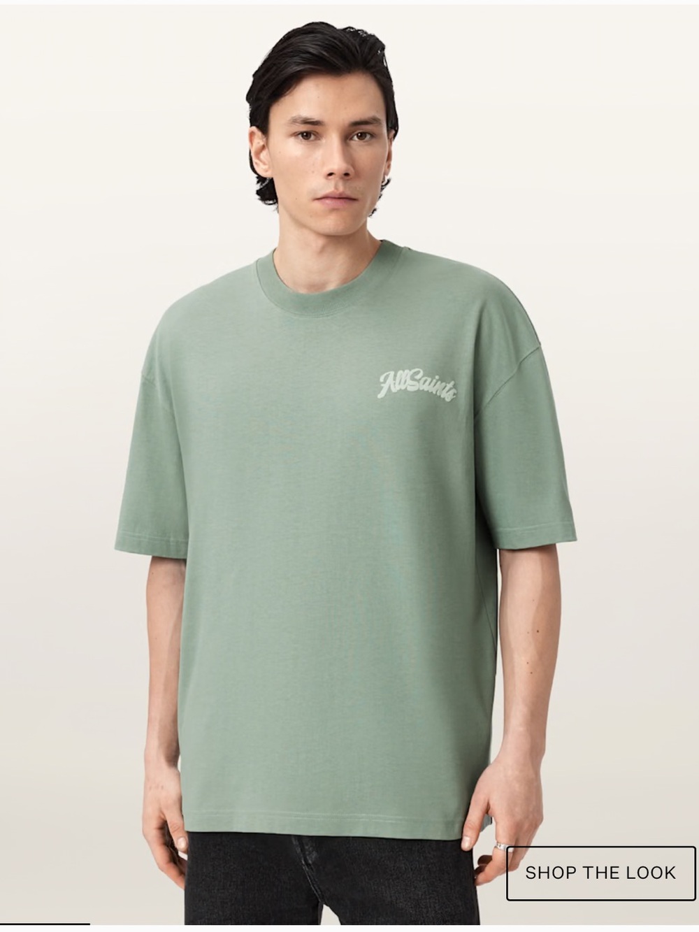 All saints ODYSSEY OVERSIZED SHORT SLEEVE CREW T-SHIRT